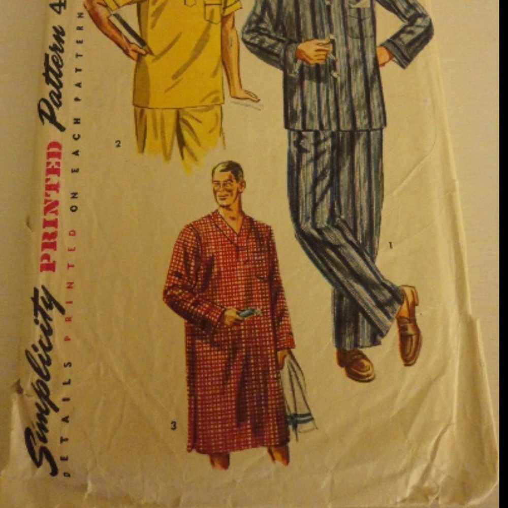 Vintage Men / Unisex Adult Size S Pajamas cut 4108 - Picture 2 of 4